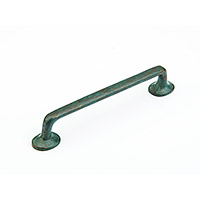 Schaub Cast Bronze Mountain 6 inch CC Cabinet Pull in Verde Imperiale