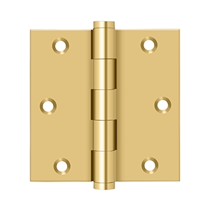Deltana Square Hinge 3 1/2 Inch x 3 1/2 Inch PVD Polished Brass
