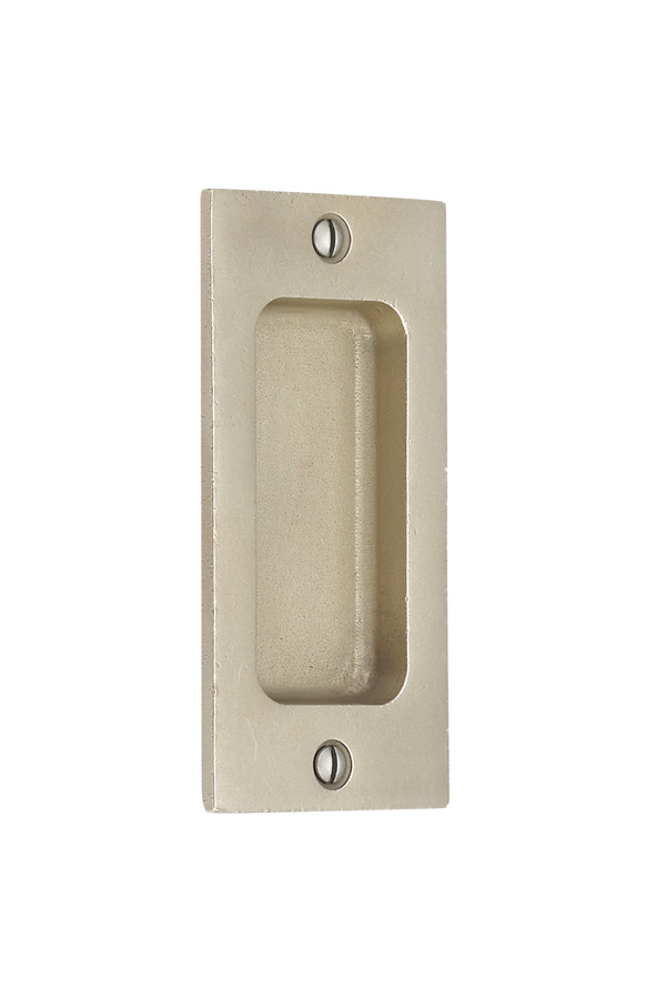 Emtek Sandcast Bronze Rustic Modern Rectangular 4 Inch Flush Pull