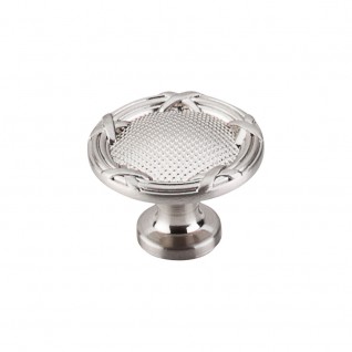 Top Knobs M1617 Ribbon & Reed Knob 1 1/4 Inch Diameter Brushed Satin Nickel