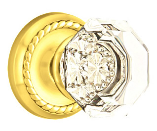 Emtek Old Town Clear Knob with Rope Rosette
