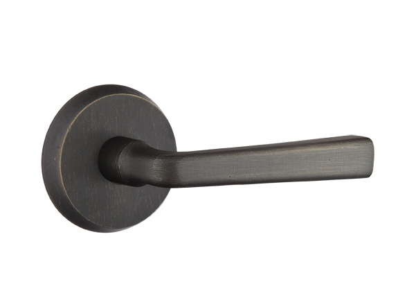 Emtek Sandcast Bronze Cimarron Lever Handle with Style 2 Rosette