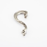 Schaub French Court 3 1/2 inch CC Left Handed Pull in White Brass