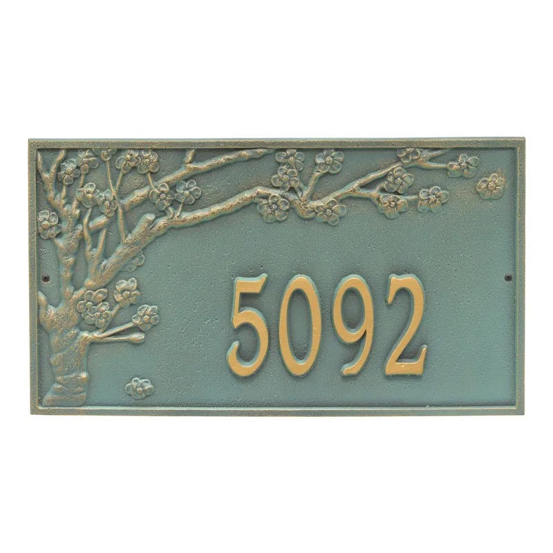 Whitehall Personalized Spring Blossom Plaque - Estate - Wall - 1 Line