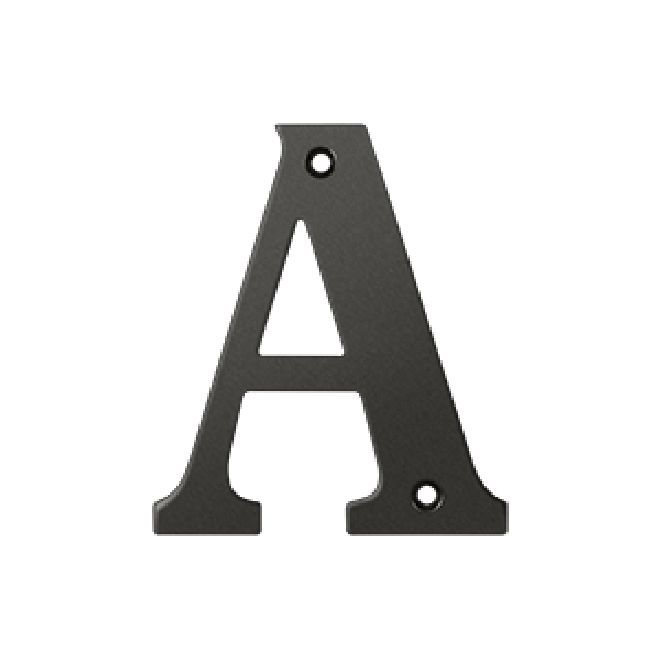 Deltana Solid Brass 4 Inch Residential Letter A