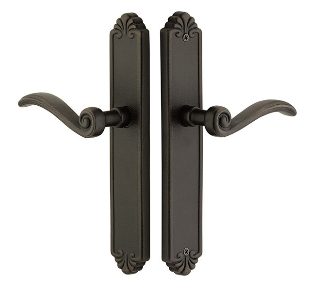 Emtek 10 Inch Tuscany Bronze NON-KEYED Sideplate Lock for NON STANDARD Bore Hole