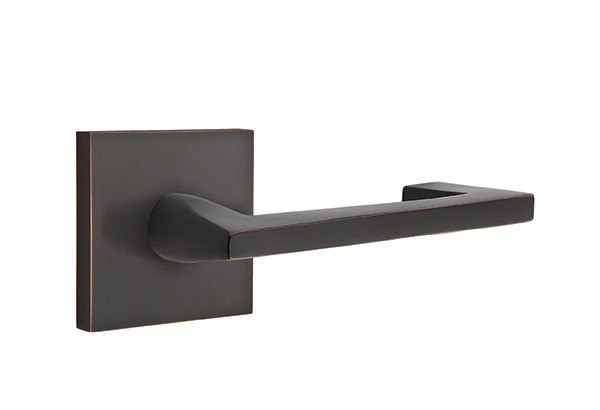 Emtek Argos Lever Handle with Modern Square Rosette