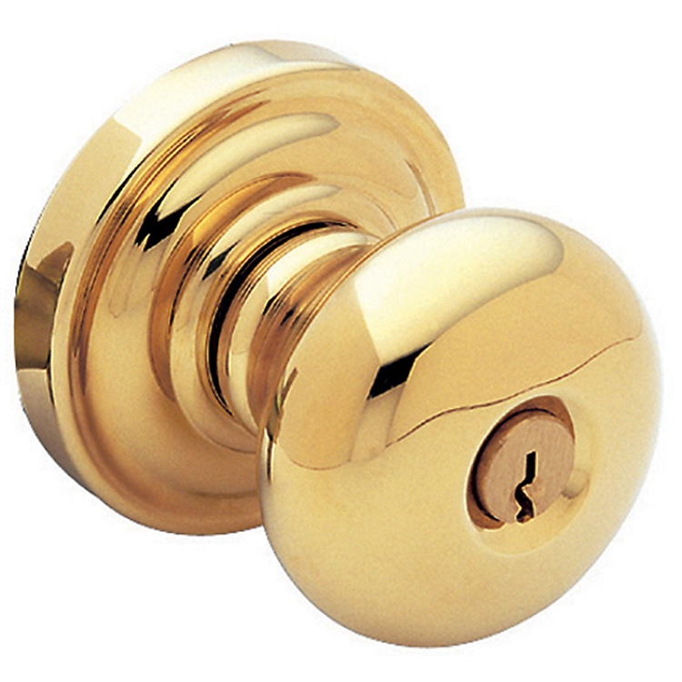 Baldwin Estate Classic Knob with Classic Rosette Keyed Entrance