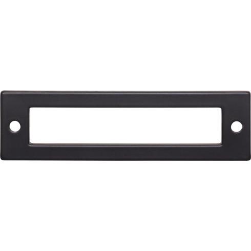 Top Knobs TK924BLK Hollin Backplate 3 3/4 Inch CC Flat Black