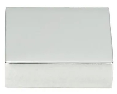 Atlas Homewares Thin Square Knob 1 1/4 Inch Polished Chrome