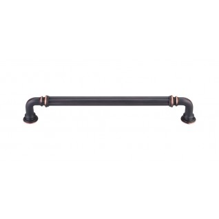 Top Knobs Chareua TK324UM Reeded Pull 7 Inch CC Umbrio