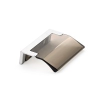 Schaub Positano 32 mm CC Smoke Arched Cabinet Pull in Polished Chrome