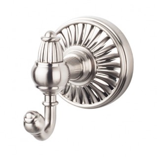 Top Knobs TUSC2BSN Tuscany Double Towel or Robe Hook Brushed Satin Nickel