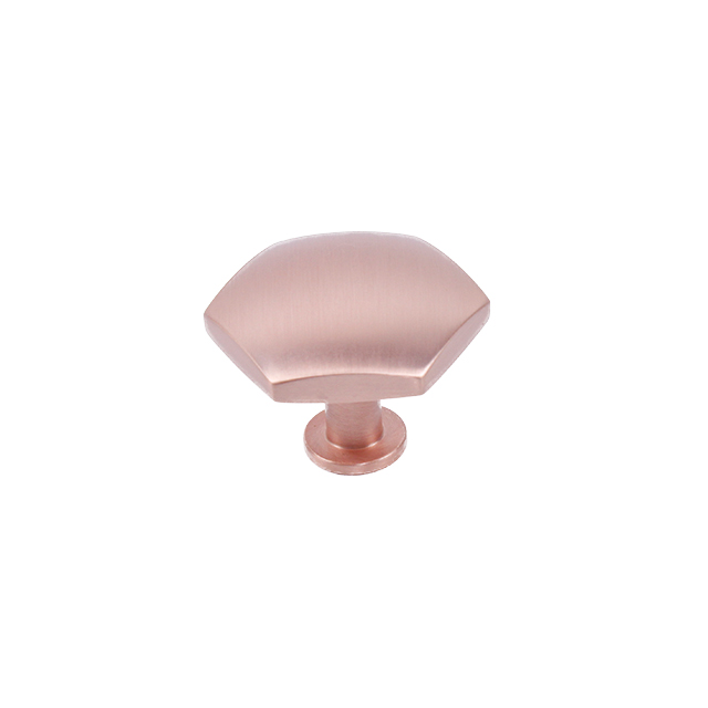 Century Modern 1 3/8 inch Hexagon Knob in Satin Rose Gold