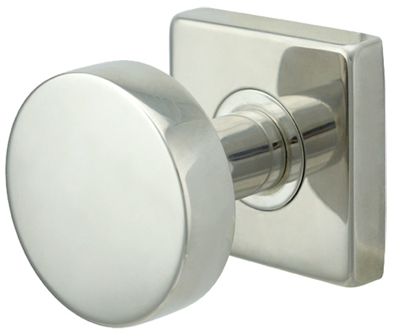 Inox 380 Polaris 2 3/8 inch Diameter Knob with Square Rosette