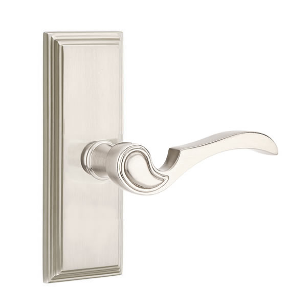 Emtek Coventry Lever with 7 Inch Wilshire Sideplate