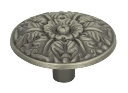 Atlas Homewares Hammered Medallion Knob 1 1/2 Inch Pewter