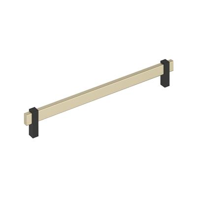 Amerock Mulino 10-1/16 Inch cc Cabinet Pull Golden Champagne/Matte Black