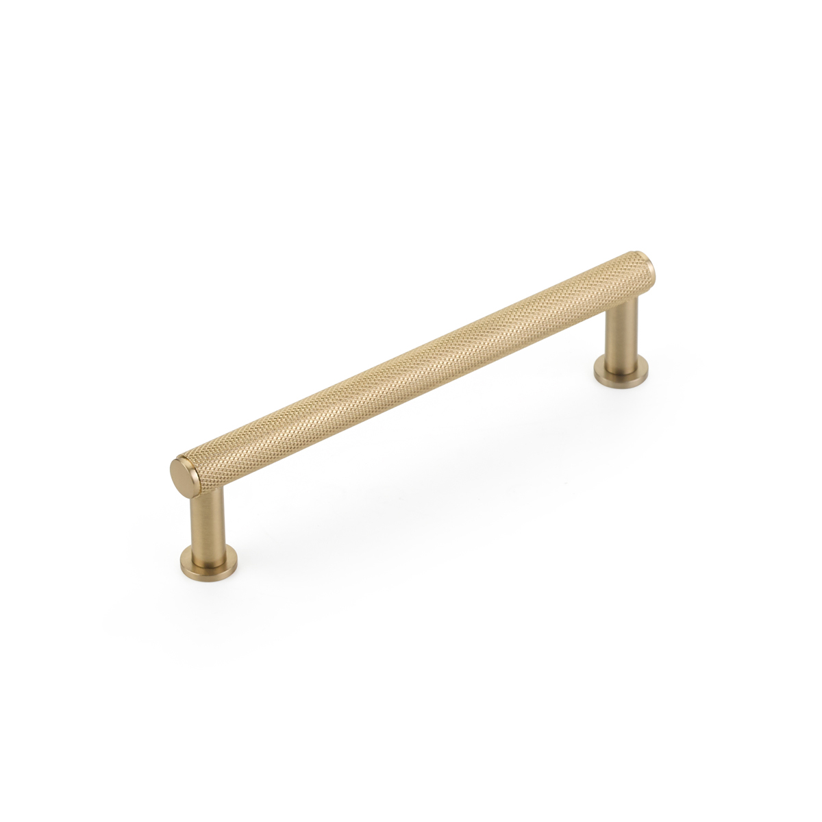 Schaub Pub House, 5 Inch cc, Knurled Signature Satin Brass Pull