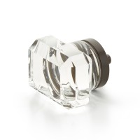Schaub City Lights 1 3/4 inch Rectangle Glass Knob in Oil Rubbed Bronze