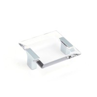 Schaub Positano 64 mm CC Clear Cabinet Pull in Polished Chrome