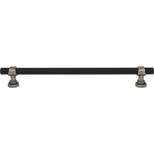 Top Knobs M2754 Bit Pull 8 13/16 Inch CC Flat Black and Pewter Antique