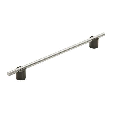 Amerock Transcendent 10-1/16 Inch cc Cabinet Pull Matte Black/Polished Nickel