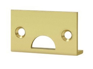 Deltana Solid Brass Angle Strike for Surface Bolts