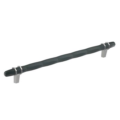 Amerock London 10-1/16 Inch cc Cabinet Pull Black Bronze/Polished Chrome