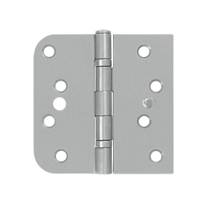 Deltana 4 x 4 Inch Stainless Steel 5/8 Inch Radius x Square Corner Ball Bearing Security Hinge - Pair
