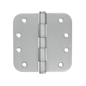 Deltana 4 x 4 Inch Stainless Steel 5/8 Inch Radius Corner Residential Hinge - Pair