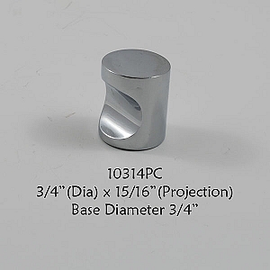 Residential Essentials 10314 Polished Chrome Cabinet Knob