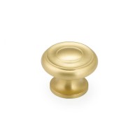 Schaub Colonial 1 1/2 inch Diameter Round Knob in Satin Bronze
