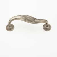 Schaub Sunburst 5 inch CC Cabinet Pull in Antique Silver
