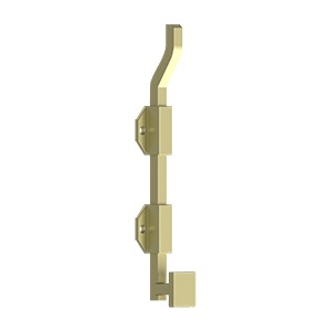 10 Inch Modern Offset Surface Bolt, HD, Solid Brass