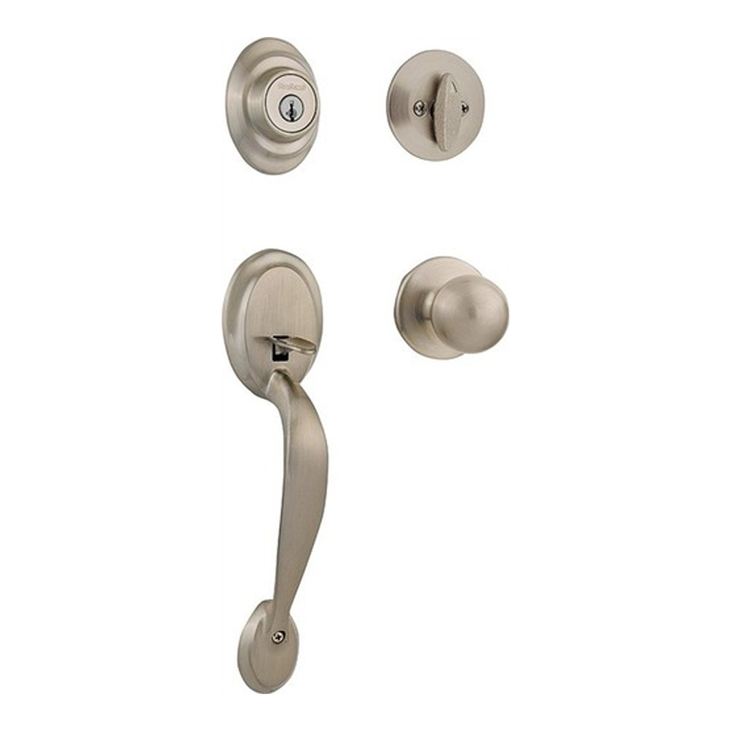 Better Home Products Van Ness Handleset with Marina Knob