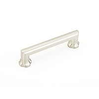 Schaub Empire 4 inch CC Cabinet Pull in Satin Nickel
