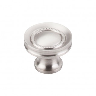 Top Knobs M292 Somerset Button Faced 1 1/4 Inch Cabinet Knob Brushed Satin Nickel