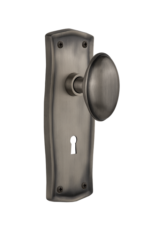 Nostalgic Warehouse Prairie Plate with Homestead Knob - Mortise Lock