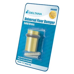 Universal Floor Bumper Blister Pack 2 Inch, Solid Brass