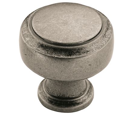 Amerock Highland Ridge 1 3/16 Inch Cabinet Knob Aged Pewter
