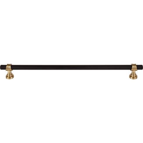 Top Knobs M2764 Bit Pull 12 Inch CC Flat Black and Honey Bronze