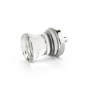 Schaub City Lights 1 1/8 inch Concave Glass Knob in Polished Chrome