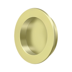 Deltana Solid Brass 2 3/8 Inch Diameter Round Heavy Duty Flush Pull