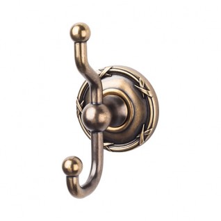 Top Knobs ED2GBZE Edwardian Ribbon Double Towel or Robe Hook German Bronze