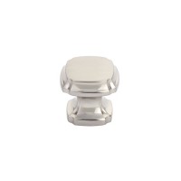 Schaub Empire 1 3/8 inch Diameter Square Knob in Brushed Nickel