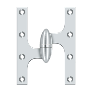 Deltana Olive Knuckle 6 inch x 1 1/4 Inch Right Hand Hinge, Polished Chrome