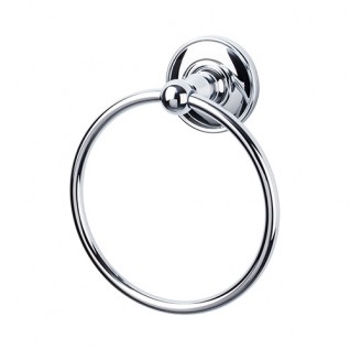 Top Knobs ED5PCD Edwardian Smooth Towel Ring Polished Chrome