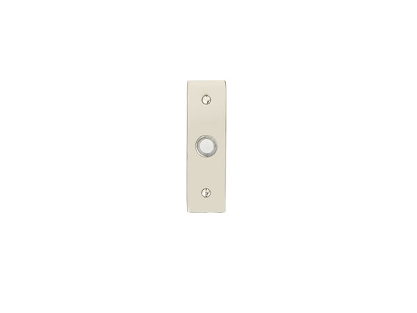 Emtek Doorbell Button with 11/2" x 5" Rosette STRETTO Plate