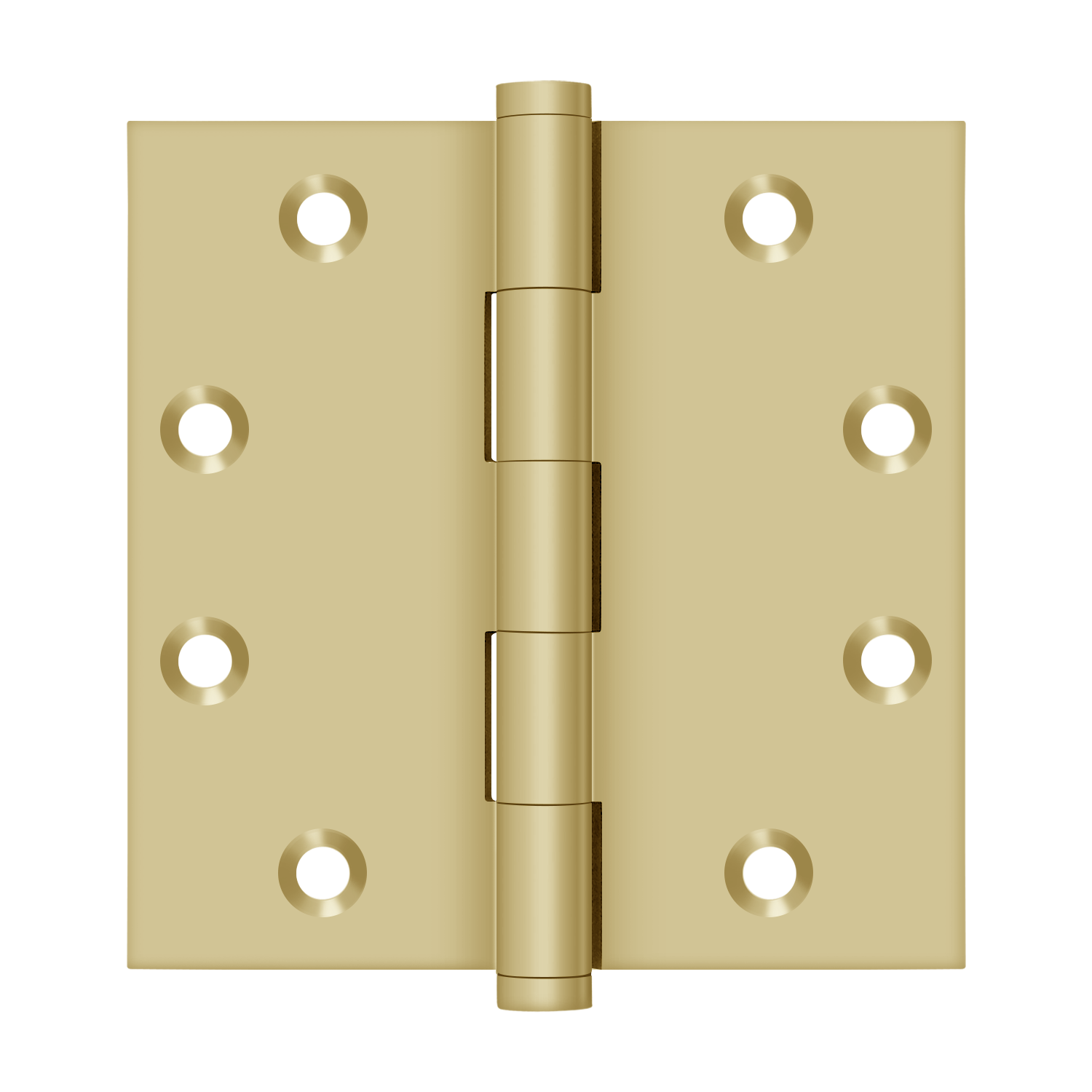 Deltana Square 4 Inch x 4 1/2 Inch Hinge Brushed Brass